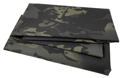 Poly/Cotton Twill Woodland Camouflage Black and gray