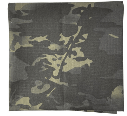 Poly/Cotton Twill Woodland Camouflage Black and gray