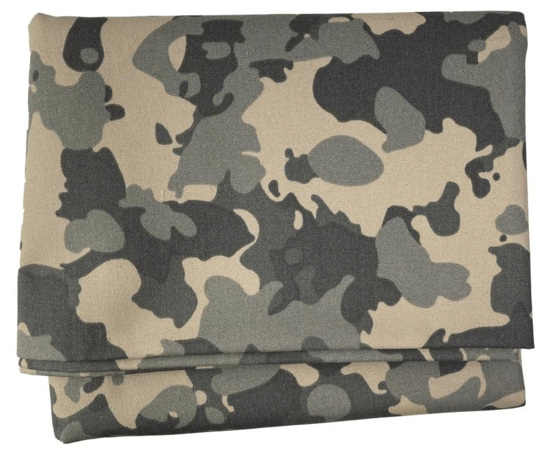 Poly/Cotton Twill Woodland Floral Printed Camouflage Textile, Brown/Yellow/Black/Grey